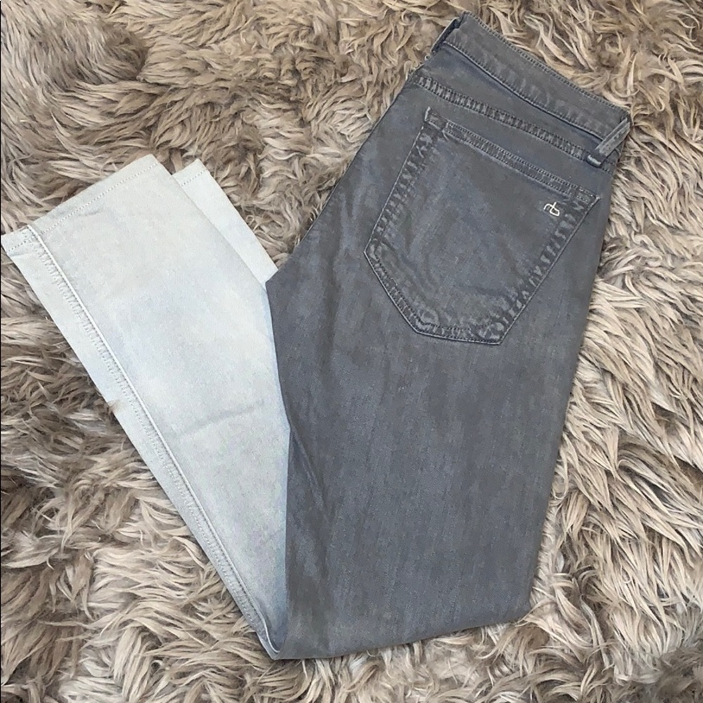 Rag & Bone Charcoal Ombré Skinny Jeans 24